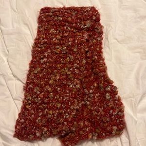 Homemade knit scarf